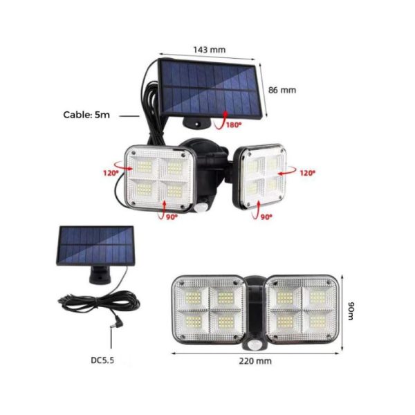 Lámpara Solar Exterior JD-2109 – Iluminación Eficiente y Segura - Imagen 2